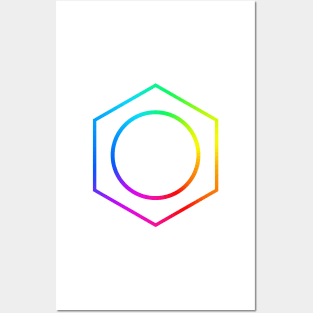 Benzene Ring Rainbow Posters and Art